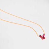 Ruby Butterfly Necklace