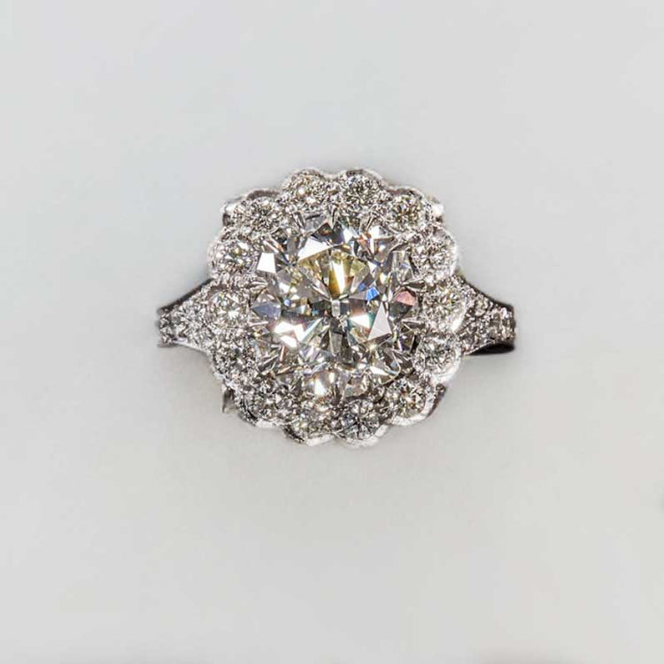 Old Mine Cut Diamond Ring