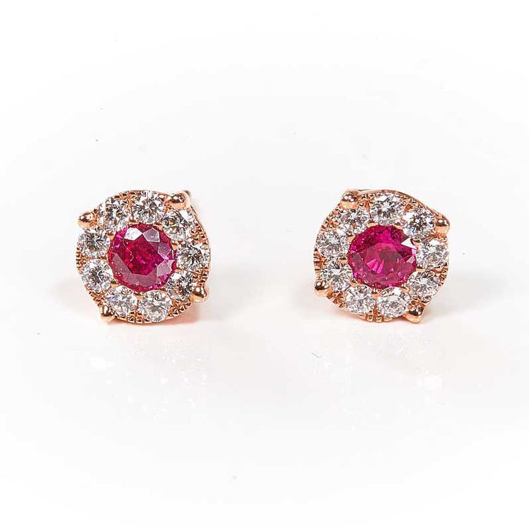 Ruby & Diamond Earrings