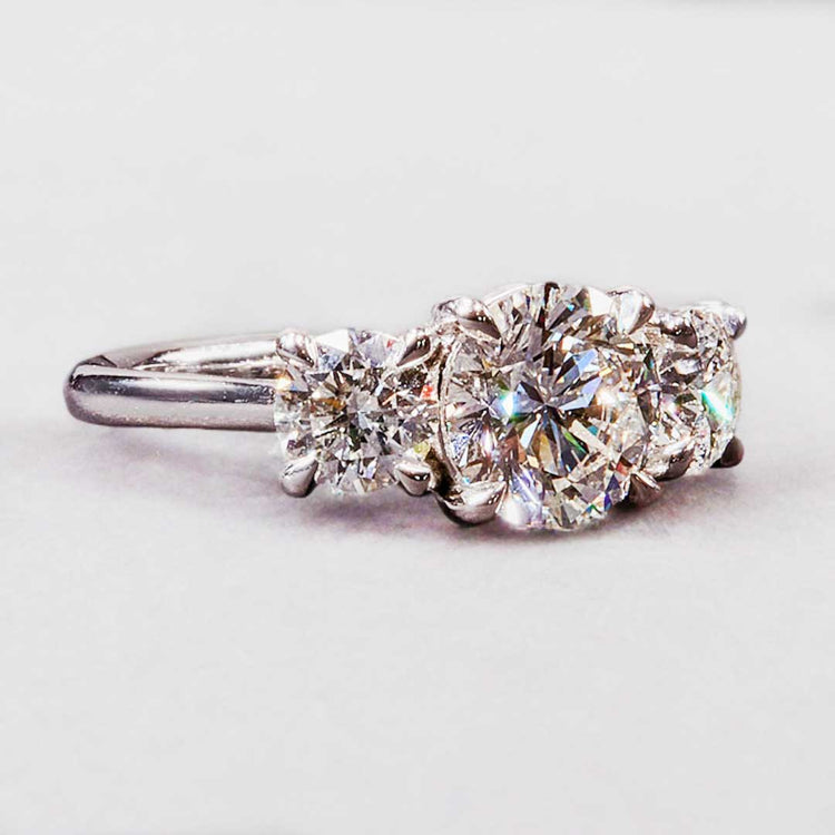 Three Stone Diamond Engagement Ring