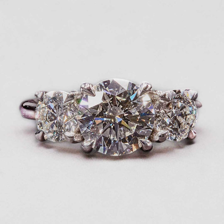 Three Stone Diamond Engagement Ring