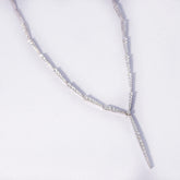White Gold with Diamonds Icicle Necklace