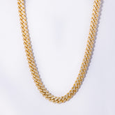 Yellow Gold and Diamond Pave Necklace