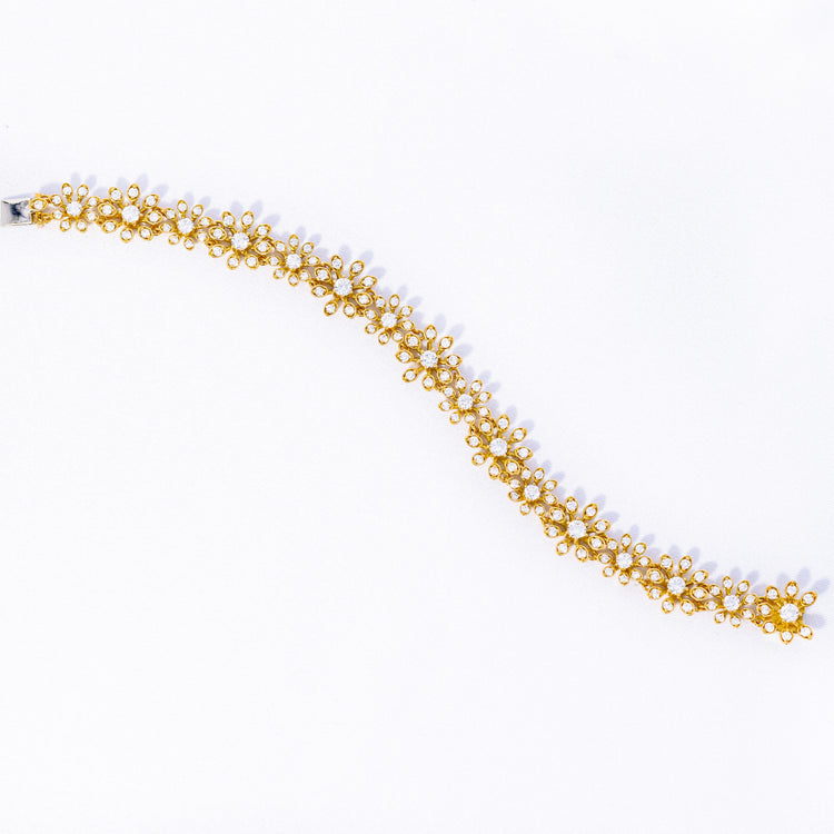 Yellow Gold Flower Bracelet